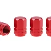 Set capacele auto pentru ventil hexagon rosu 4 buc