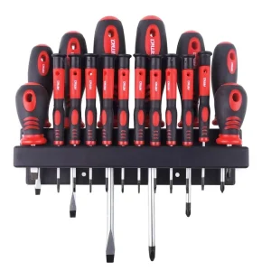 Set de surubelnite cu suport de perete 18 buc