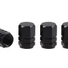 Set capacele auto pentru ventil hexagon negru 4 buc