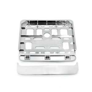 Suport numar inmatriculare cromat pentru scooter 11.4 x 14cm