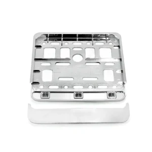 Suport numar inmatriculare cromat pentru scooter 11.4 x 14cm