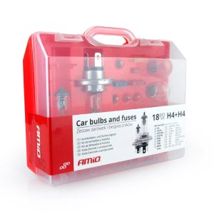 Set rezerva becuri si sigurante 19 buc 2xH4