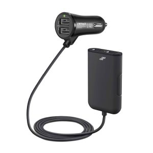 Incarcator auto fata-spate cu cablu 4xUSB