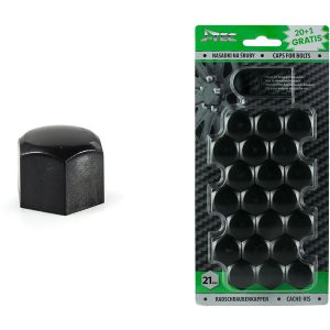 Set capace prezoane 21 mm, culoare Negru
