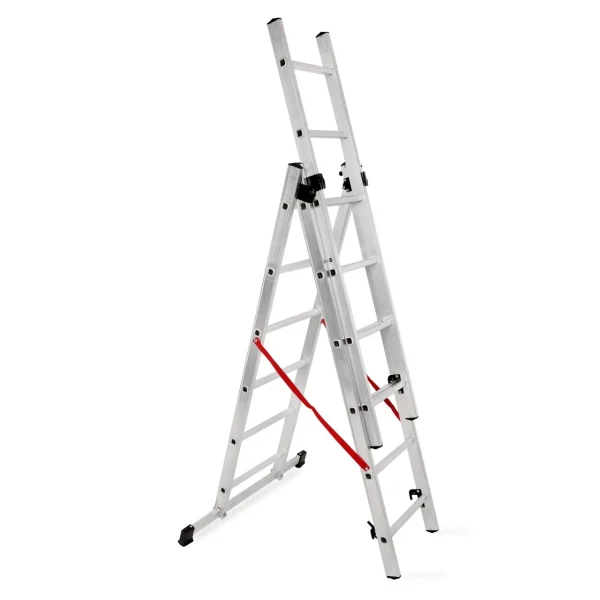 Scara aluminiu, Master, 3 tronsoane, 6 trepte, max 150 kg, 1.69-3.45 m