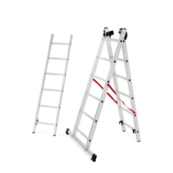 Scara aluminiu, Master, 3 tronsoane, 6 trepte, max 150 kg, 1.69-3.45 m