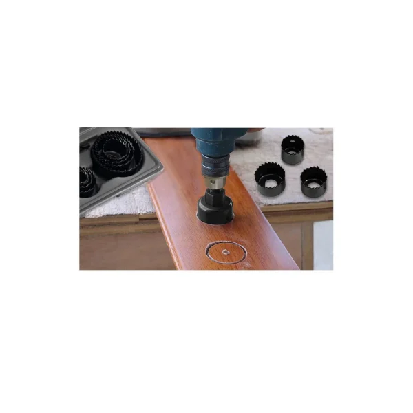 Carote pentru gips-carton, rigips, lemn, plastic, PVC, set 8 buc, 64-127 mm, Richmann