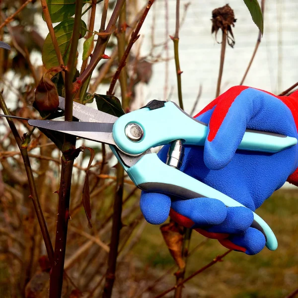 Foarfeca gradina pentru flori, tip bypass, varf acutit, 21 cm, Richmann