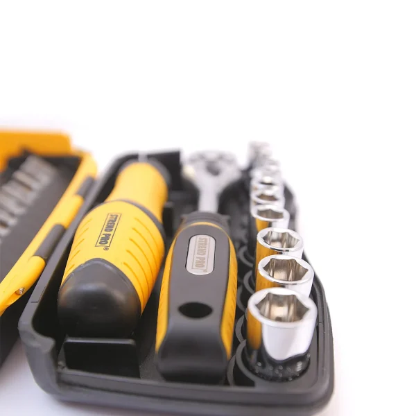 Trusa 39 piese, varfuri si tubulare + maner si clichet