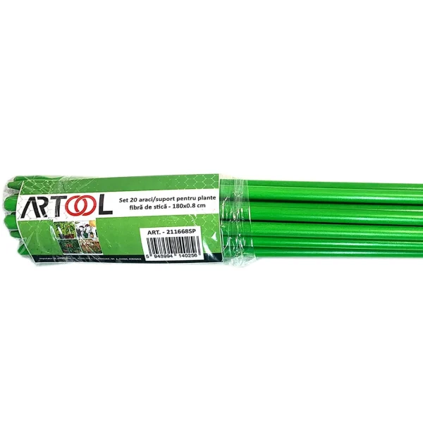 Set 20 suporti/araci pentru plante, legume, fibra de sticla, 180x0.8 cm, Artool