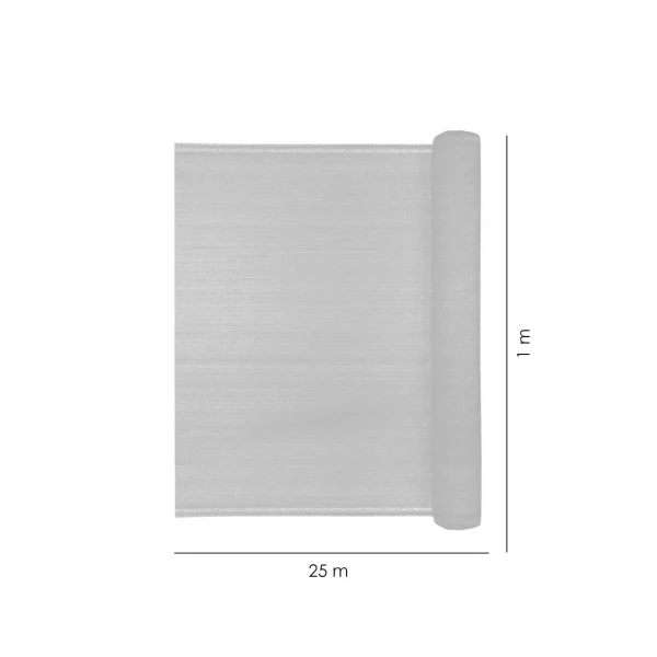 Plasa de umbrire, HDPE, 140 g/mp, grad de umbrire 85%, verde, 25x1 m