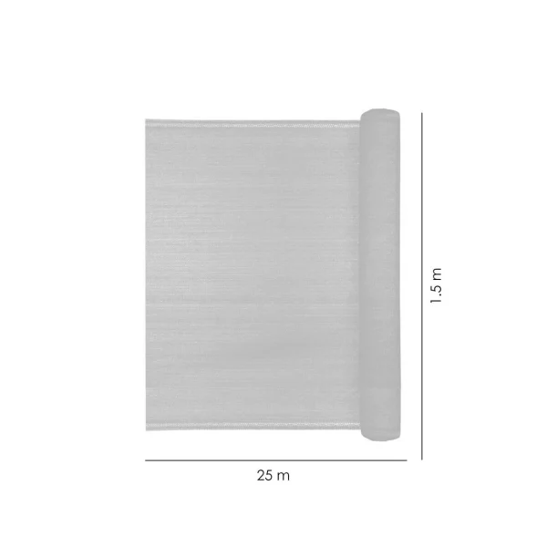 Plasa de umbrire, HDPE, 140 g/mp, grad de umbrire 85%, verde, 25x1.5 m