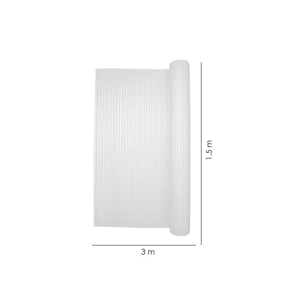 Paravan pentru balcon, terasa, gard PVC, gri, 1300 g/m2, UV, 3x1.5 m