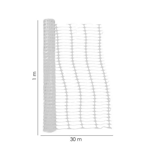 Plasa de siguranta din plastic, portocaliu, UV, HDPE, 30x1 m