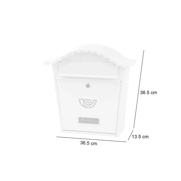 Cutie postala, alba, 36.5x13.5x36.5 cm, Napoleon B