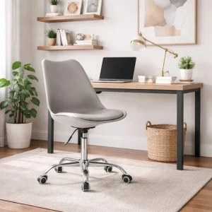 Scaun de birou, Artool, Alba, rotativ, PP, gri, 48x43x91.5 cm