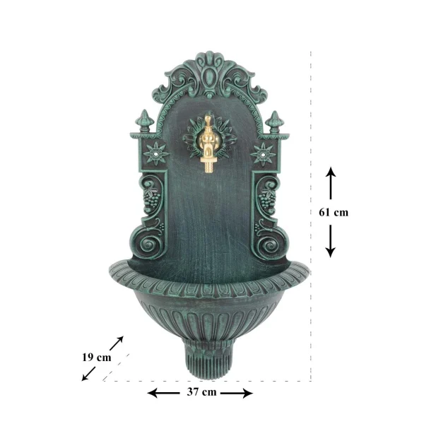 Chiuveta de gradina, aluminiu, verde, 37x19x61 cm, Strend Pro
