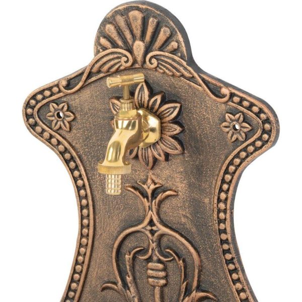 Chiuveta de gradina 37x18.5x66.5 cm, aluminiu, efect cupru, Strend Pro