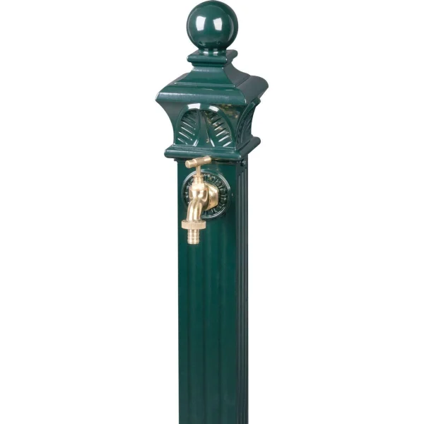 Masca robinet de gradina, verde, aluminiu, 33x29x82 cm, Strend Pro