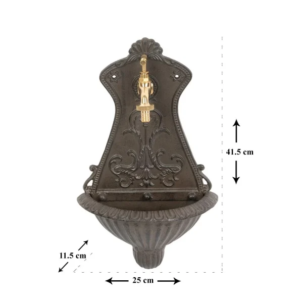 Chiuveta de gradina, model mini, aluminiu, maro, 25x11.5x41.5 cm, Strend Pro