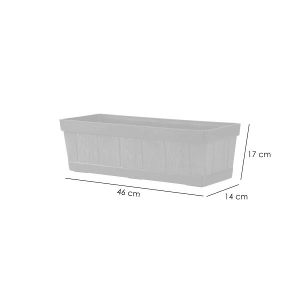 Jardiniera Woodeff, PP natural 46x14x17 cm