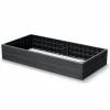 Pat/strat inaltat pentru flori, legume, din plastic, efect lemn, antracit, 149.2x75.6x25 cm, Prosperplast