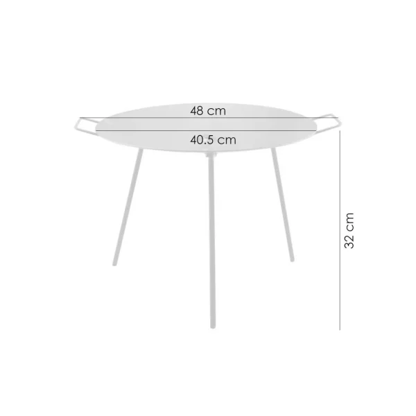 Disc pentru gratar, metalic, cu picioare si agatator, 40.5x32 cm, Perfect Home 