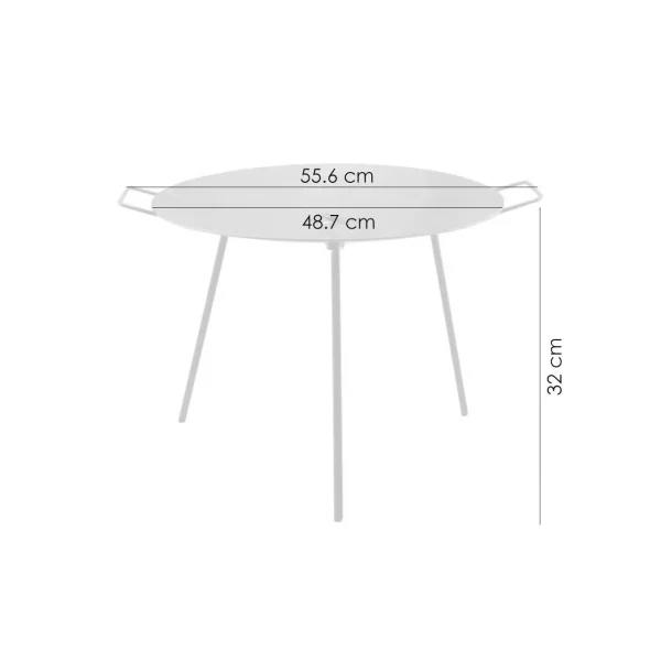 Disc pentru gratar, metalic, cu picioare si agatator, 48.7x32 cm, Perfect Home 