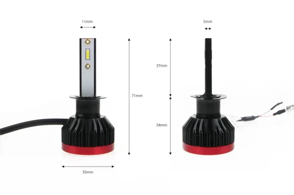 Becuri auto LED BF Series AMiO compatibil H1, destinat competitiilor auto sau off-road