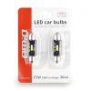 Set becuri auto cu LED CANBUS sofit compatibil C5W 1 SMD 36mm Alb 12/24V, destinat competitiilor auto sau off-road