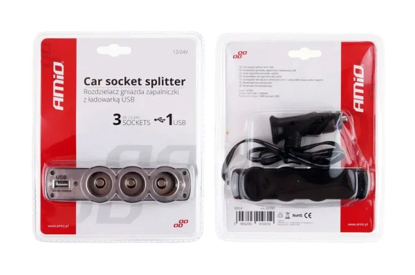 Splitter bricheta auto SOC4 3+1 USB