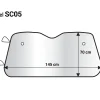 Parasolar parbriz argintiu din spuma EPE 145x70 cm
