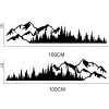 Set 2 stickere autoadezive pentru vehicule Off Road, model "Forest & Mountains", dimensiune 100 x 20 cm, culoare Neagra
