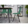 Scaun stil scandinav, Artool, Osaka, PP verde, picioare lemn negru, 46x54x81 cm