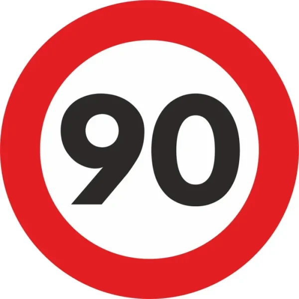 Autocolant Sticker "Limita Viteza" Reflectorizant - 90km/h