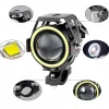 Proiector LED cu Lupa, Angel Eye ALB si Devil Eye RED, alimentare 12V, pentru Off-Road, ATV, SSV, UTV