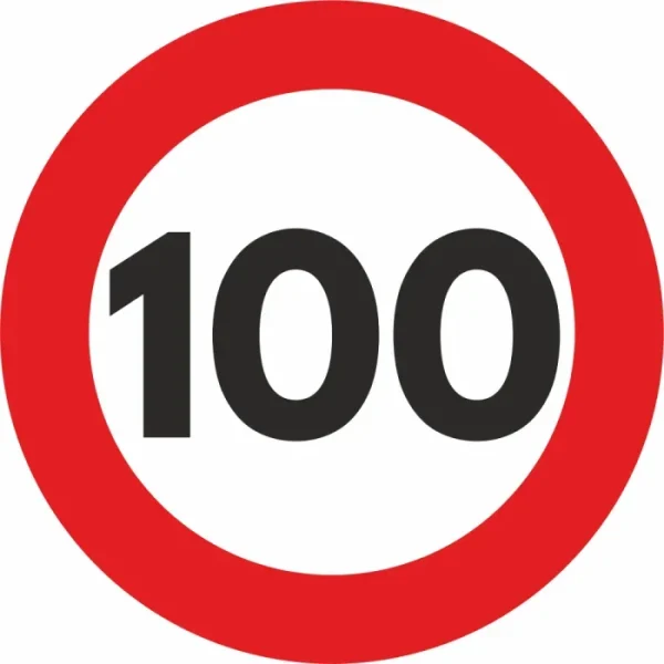 Autocolant Sticker "Limita Viteza" Reflectorizant - 100km/h