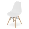 Scaun stil scandinav, Artool, Osaka, PP alb, picioare lemn natur, 46x54x81 cm