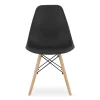 Scaun stil scandinav, Artool, Osaka, PP negru, picioare lemn natur, 46x54x81 cm