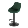Scaun de bucatarie/bar, Artool, Kast, rotativ, catifea verde, picior metal negru, 45.5x49x85-105 cm