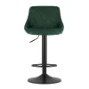 Scaun de bucatarie/bar, Artool, Kast, rotativ, catifea verde, picior metal negru, 45.5x49x85-105 cm