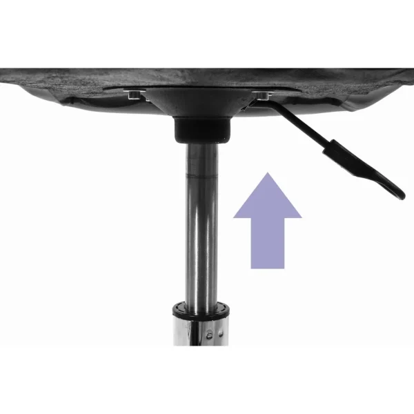 Scaun de birou, Artool, Avola, rotativ, piele ecologica, negru, 47.5x55.5x84.5 cm