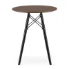 Masa stil scandinav, Artool, rotund, MDF si lemn, maro rustic, 60x73 cm