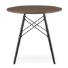 Masa stil scandinav, Artool, rotund, MDF si lemn, maro rustic, 80x75 cm