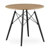Masa stil scandinav, Artool, rotund, MDF si lemn, natur, 80x75 cm