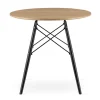 Masa stil scandinav, Artool, rotund, MDF si lemn, natur, 80x75 cm
