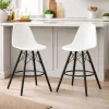 Scaun de bucatarie/bar, Artool, Lamal, PP alb, picioare lemn negru, 54x55x107.5 cm