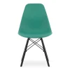 Scaun stil scandinav, Artool, Osaka, PP verde, picioare lemn negru, 46x54x81 cm