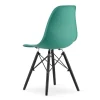 Scaun stil scandinav, Artool, Osaka, PP verde, picioare lemn negru, 46x54x81 cm