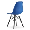 Scaun stil scandinav, Artool, Osaka, PP albastru, picioare lemn negru, 46x54x81 cm